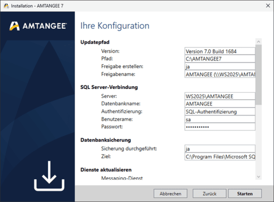 AMTANGEE Konfiguration